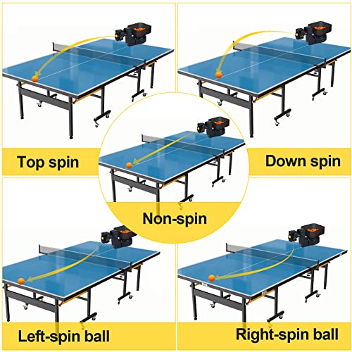 Ping Pong Robot Machine with 9 Different Spin Balls Table Tennis Robots Automatic Ball Machine for Training