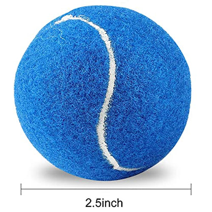 URBEST Tennis Ball 12 Packs Training Tennis Balls Practice Balls for Novice Player, Pet Dog Playing Balls with Mesh Carry Bag - color: Navy Blue