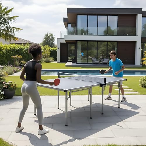 Versa Convertible Outdoor Table Tennis Table 2-Player Set