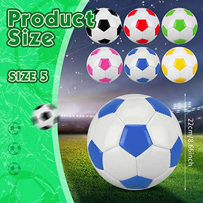 WILLBOND 36 Pcs Traditional Soccer Balls Bulk Size 2, 3, 4, 5 Soccer Ball for Indoor Outdoor Game Practice Training Sport Gift for Adults Players - size: Size 5
