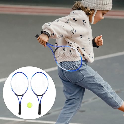 Tennis Racket Set with Lightweight Rackets Ball Storage Bag Outdoor Sports for Enhances Hand-Eye Coordination and Interaction Beginner Friendly