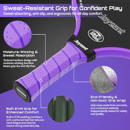 Pickleball Paddles Set, USAPA Approved Carbon Fiber Pickleball Set of 2 with Beginner Pickleball Rackets, Indoor Outdoor Pickle Balls for Adults Men Women, JT-1 - color: Purple