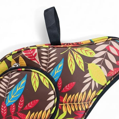 Skarabrae Single Table Tennis Racket Cover with Single Paddle Compartment & External Ball Pocket Portable Ping Pong Paddle Case - color: Yellow