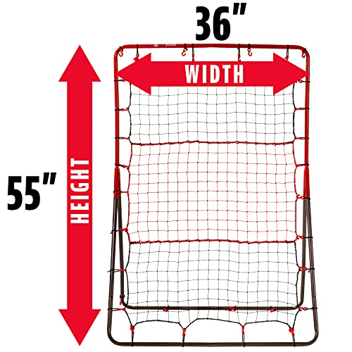 Franklin Sports Pitch Back Rebounder and Switch Hitter Pitching Target - 2 in 1 Return Trainer and Catcher Target - Perfect for Pitching, Fielding and Throwing Practice - 55 x 36 Inch
