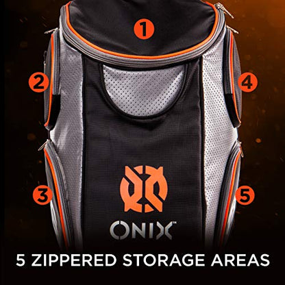 Onix Pickleball Durable Backpack is Designed to Carry Paddles, Balls, Apparel, and Water Bottles - color: Durable Backpack, size: Backpack
