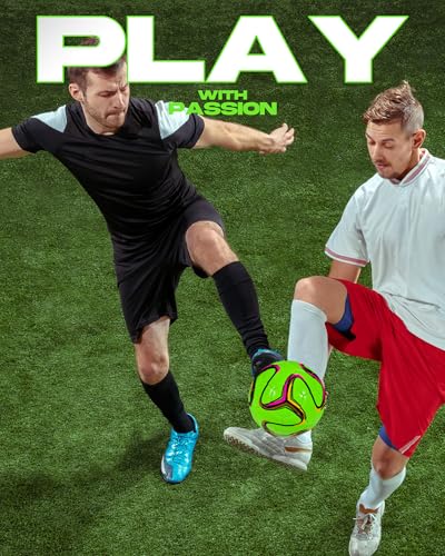 Brasilia Soccer Ball – Professional Training Soccer Ball for Grass Fields – Durable TPU Machine Stitched Soccer Balls – Sizes 2, 3, 4 & 5 – Outdoor Practice & Match Play
