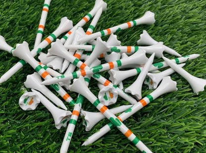 Premium Golf Tees Plastic Combo Length Pack of 50 includes (40 Count) Plastic Golf Tees + (10 Count) 1½ Plastic Short Tees for Irons, Hybrids, Par Threes