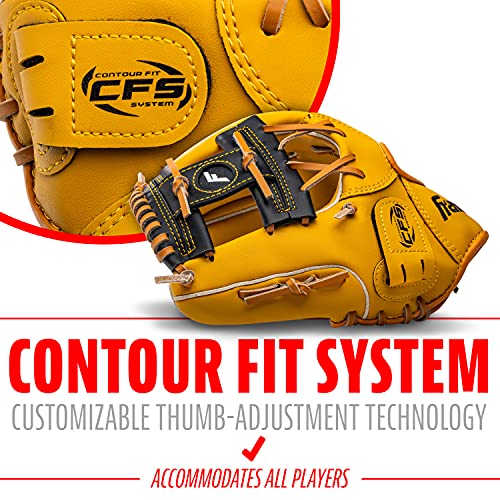 Franklin Sports Field Master Baseball + Softball Glove - Field Master Adult + Youth Baseball + Softball Mitt - Men's + Women's Gloves - Right Hand Throw - color: Tan, style: 11" - I Web