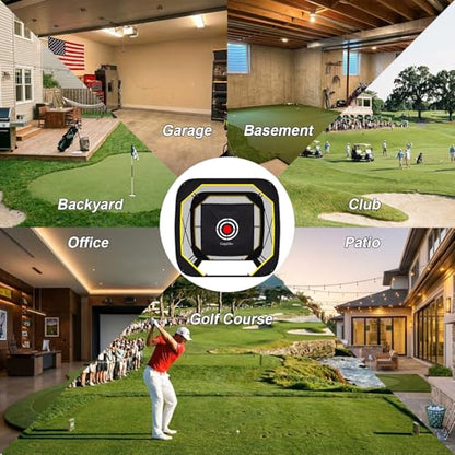 Gagalileo Pop Up Golf Practice Net: 6X6X3FT Hitting Cage with Target Easy Set Up for Backyard Garage Training for Driving Chipping Swing Beginners Enthusiasts