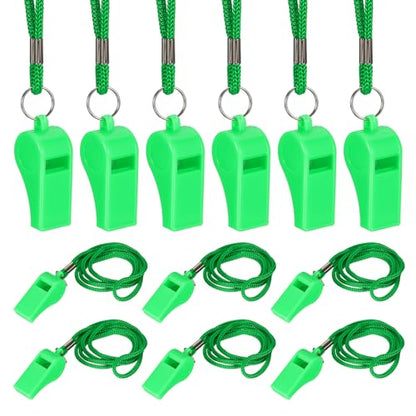 Whistles with Lanyard, Training Sports -Fitting for (Coaches/Referee/Outsides/Team Events) - color: Green