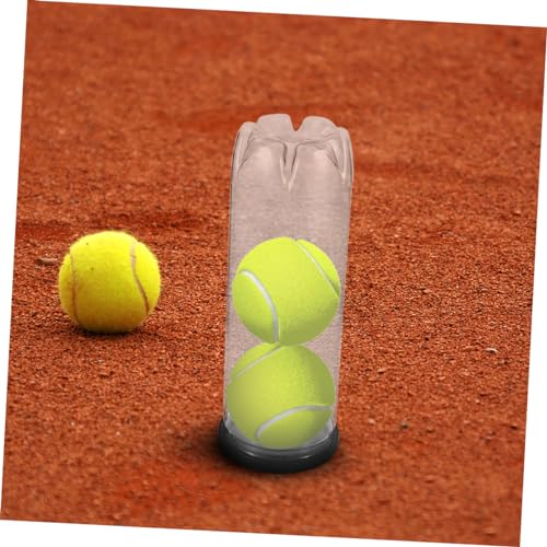 2pcs PVC Tennis Balls Holder Bottle Black Lid and Portable Tennis Organizer for Easy Storage and Transport of Balls