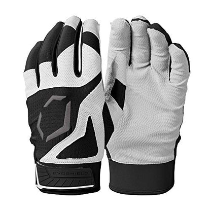 EvoShield SRZ-1™ Batting Gloves - Adult and Youth Sizes - color: Black, size: Small, style: Adult