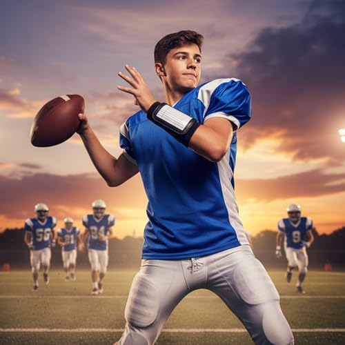 Lawei 10 Pack Youth Football Wristbands for Plays, Triple Window Playbook Wrist Coach Quarterback Armband for Flag Football, Tackle Footbalsl and Softball Signs, PVC Tactical Wristbands for Sports