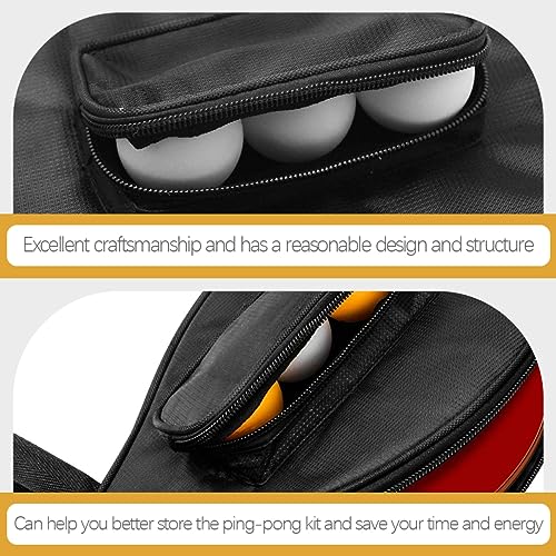 KICHOUSE Tennis Racket Bags Table Tennis Paddle Case Bat Organizing Bag Fixed Storage Case