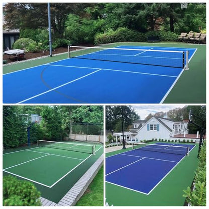 Pro Pickleball Net Portable with Wheels – 22ft Heavy Duty Pickleball Net System with Sturdy Aluminum Frame for Outdoor & Indoor – Nylon Net & Carrying Bag for Pickleball, Tennis, Badminton - style: Surface Mount