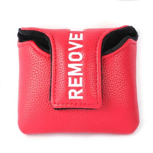 Golf Head Cover with RBF Design for Golf Club - size: for Large Mallet, style: Red