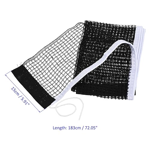 M METERXITY Table Tennis Net Replacement - Ping-Pong Net String Tension Equipment Polyester Cotton Apply to Standard Table - color: Black