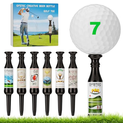 Funny Golf Tees | Golf Accessories for Men | Bachelor Party Novelty Golf Gifts for Men & Unique Golf Gifts for Golfers | Premium Golf Stuff & Golf Bag Accessories | Recyclable Beer Bottle Golf Tees