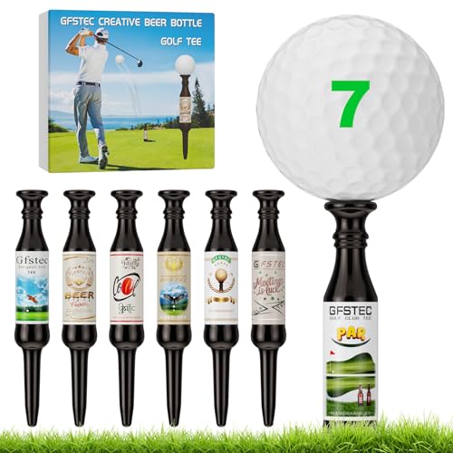 Funny Golf Tees | Golf Accessories for Men | Bachelor Party Novelty Golf Gifts for Men & Unique Golf Gifts for Golfers | Premium Golf Stuff & Golf Bag Accessories | Recyclable Beer Bottle Golf Tees