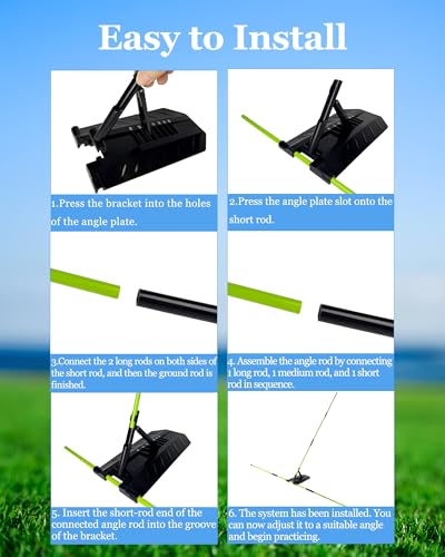 Golf Alignment Sticks and Angle Holder Kit, Golf Training Aid Angle Adjustable, Golf Swing Trainer Golf Accessories and Swing Aiming, Putting Aids, Golf Gifts Accessories for Beginner Men Women Father