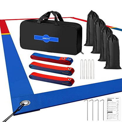 Professional Beach Volleyball Lines for Sand 26.3' X 52.6'| 30' X 60', 2 inch, Better Visible, Upgraded Weather Resistance, with Metal Anchors & Sand Bags