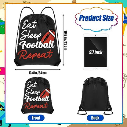 Windyun 16 Pcs Ball Drawstring Backpack Bulk Lightweight Draw String Bags Cinch Bags Drawstring Cinch Sack Tote(Football) - style: Football