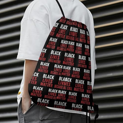 Lightweight Drawstring Sackpack Sports Backpack Waterproof for Gym Travel Hiking Men Women Durable Polyester, Flag Bags - color: Picture (348)