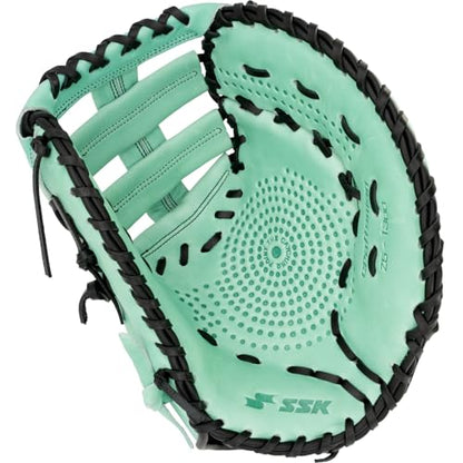 SSK Z5 Craftsman Baseball First Base Mitt – 12” – 12.25” – 12.5” – 13" – Right & Left Hand Throw - color: Mint/Black, size: 13" - Left Hand Throw