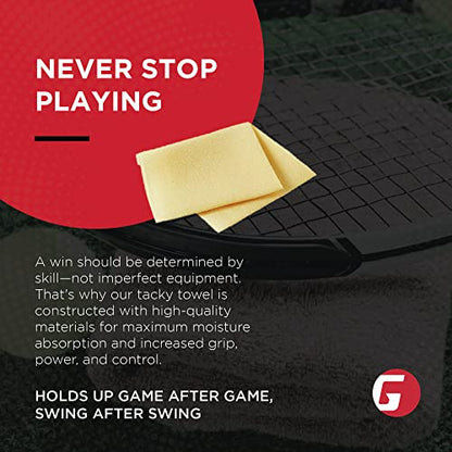 Gamma Tacky Towel for Tennis, Pickleball, Padel, Golf, Baseball, Non-Toxic Grip Enhancer, Improves Control, Long-Lasting Anti-Slip Formula, USTA Approved, 8"x5" - style: Previous Tacky Towel