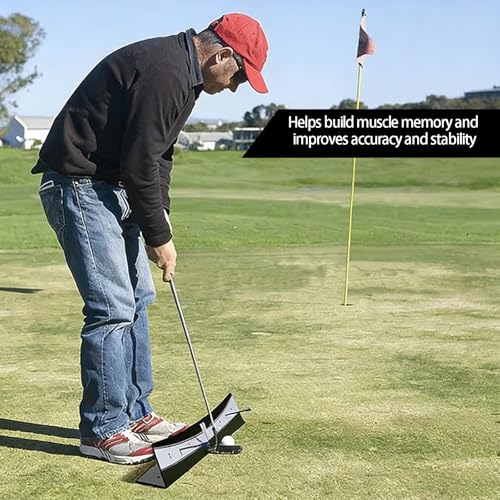 Golf Putting Plane Rails Compact Training Tool with Clear Markings Putter Trainer for Effective Strokes Improvement Putting Track Rails
