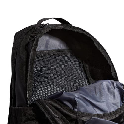 adidas Defender Sports Backpack with Shoe Compartment, Soccer Bag - color: Black/White