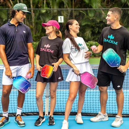 Diadem Rush Pickleball Paddle Series | USAPA Approved | Lightweight Fiberglass 16mm Paddle with Fiberglass Surface for Spin & Control | Stunning Color Options Including First Responder Series