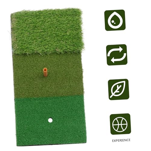 Portable Golf Practice Grass Mat Golf Swing Pad Driving Turf Training Aid - 30x60cm