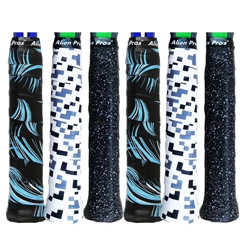 ALIEN PROS Tennis Racket Grip Tape – Tac Moisture Feel Tennis Grip – Tennis Overgrip Grip Tape Tennis Racket – Wrap Your Racquet for High Performance - style: Variety 6-Pack Sailor