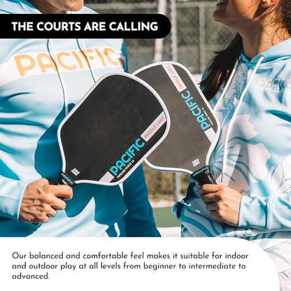 Carbon Fiber Pickleball Paddles | USAPA Approved Pickleball Paddles | Pro Grit Texture, Max Spin & Comfort | Pickle Ball Paddles Include Paddle Cover | 13MM & 16MM - color: CURRENT LTE 16.5" x 7.5" x 16mm