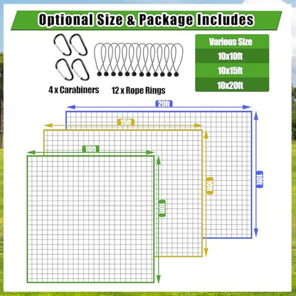 Golf Practice Net, 10Ft/15Ft/20Ft Golf Hitting Nets Heavy Duty Nylon Golf Netting for Garage Backyard - size: 10 x 15 Ft