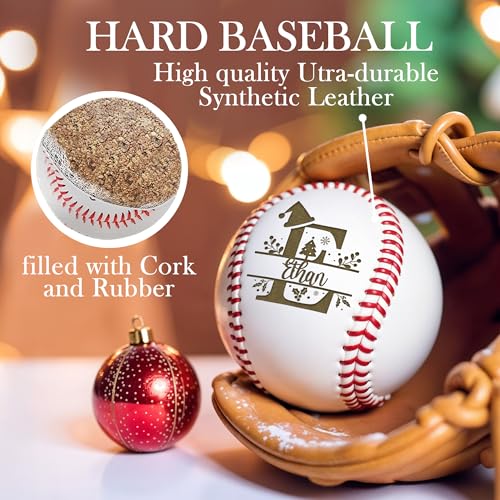 Personalized Baseball Ball with Custom Name, Engraved Ball, Personalized Baseball Gifts for Team, Coach, Player, Senior, Custom Award Trophy, Engraved Gift Thank You Coach - style: Christmas