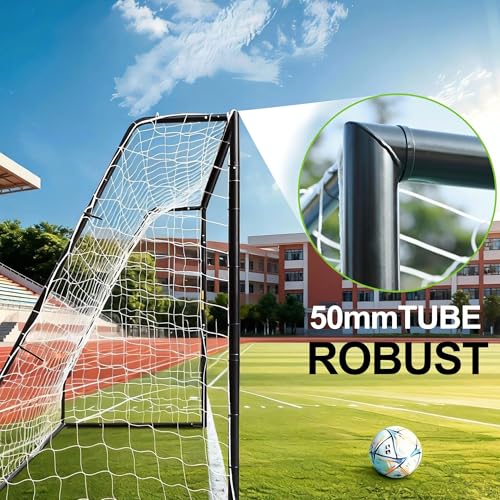 12x6 FT Soccer Goal Heavy Duty Backyard Training, Weather Resistant Powder Coated Galvanized Steel Metal Frame 1.97" Diameter Net