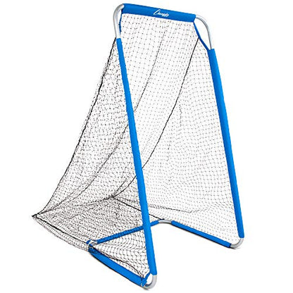 Champion Sports Football Kicking Screen - Powder Coated Steel - Extra Deep Pocket - White/Blue