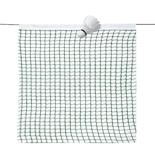 Green Badminton Net with Rope Cable Single-Edged Volleyball Net Outdoor Portable Replacement Net for Beach Backyard Sport Indoor Tennis Training Net Mesh