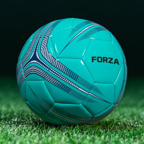 FORZA Training Soccer Ball | Cushioned Soccer Ball with EvoGlide Surface for All Ages and Skill Levels - 5 Vibrant Colors in Size 1 to 5 - color: Turquoise, size: Size 4 (Junior)