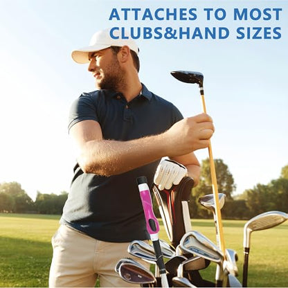 Golf Grip Trainer,Golf Club Grip Trainer Right Hand,Golf Grip Swing Training Aid for Golfer Proper Hand Position,Attaches to Most Golf Handles