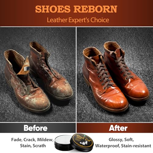 Feilove 4-in-1 Mink Oil Leather Conditioner and Cleaner 3.52 oz - Premium Waterproof Formula for Boots and Shoes - style: 6-in-1 (Gift Set)