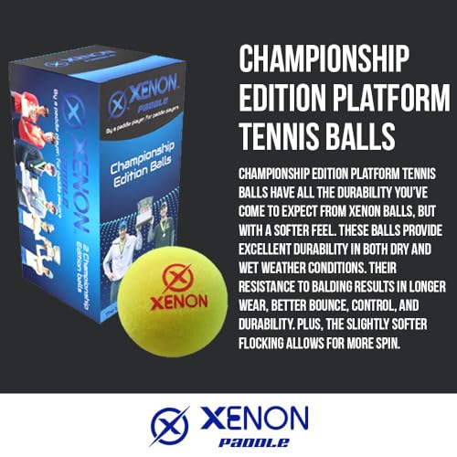 X Platform Tennis Balls by Xenon, Bright Yellow for High Visibility, Superb Durability, APTA Approved, 2 Balls per Sleeve - size: 36 Sleeves - 72 Balls, style: Championship Edition
