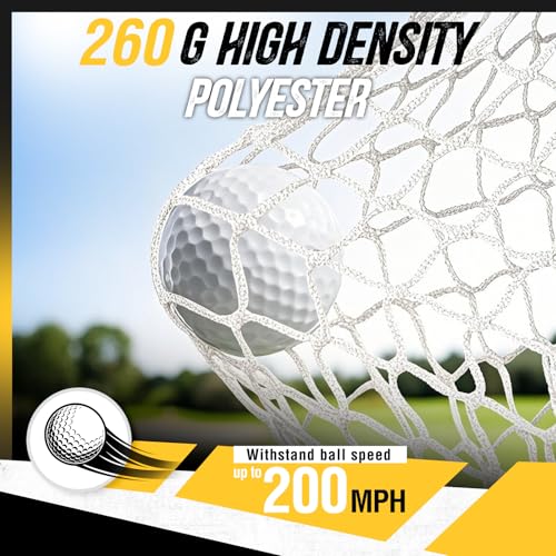 Golf Net, 10x7ft Golf Practice Net and Mat, Noise Reduce Target, 5 Balls, 4 Sandbags, Tee, Carry Bag, Hitting Nets for Backyard Garage, Indoor Driving Chiping, Gift for Men & Golfers