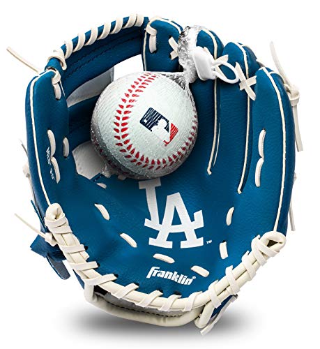 Franklin Sports MLB Youth Teeball Glove and Ball Set - Kids Baseball and Teeball - Perfect First Kids Glove - 9.5"