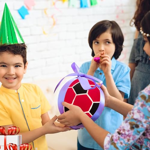 Linkidea Soccer Ball Size 4 for Indoor, Soft Soccer Ball for Inside House, Fun Soccer Gift for Kids with Pump (Black & Red), GOL1-07