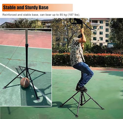 Basketball Rebounder Return Attachment System, 8-10 ft Adjustable Height Basketball Hoop Ball Returner, Shooting Return Net Training Equipment
