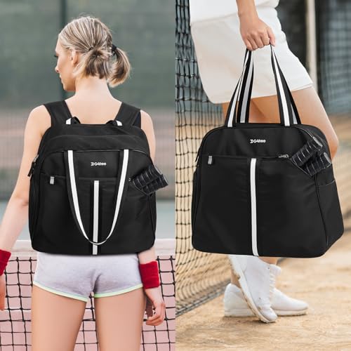 G4Free Pickleball Bag, Pickleball Bag Tote for Women and Men - color: Black