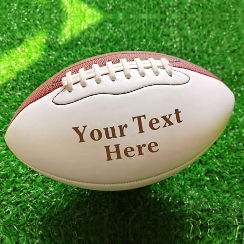 EDSG Custom Football Groomsmen Gifts 2026 Graduation Gifts for Him High School Personalized Footballs Junior Footballs Class of 2026 Full 12-Inch Football Gifts for Coach Dad Fan Birthday - color: Design 3